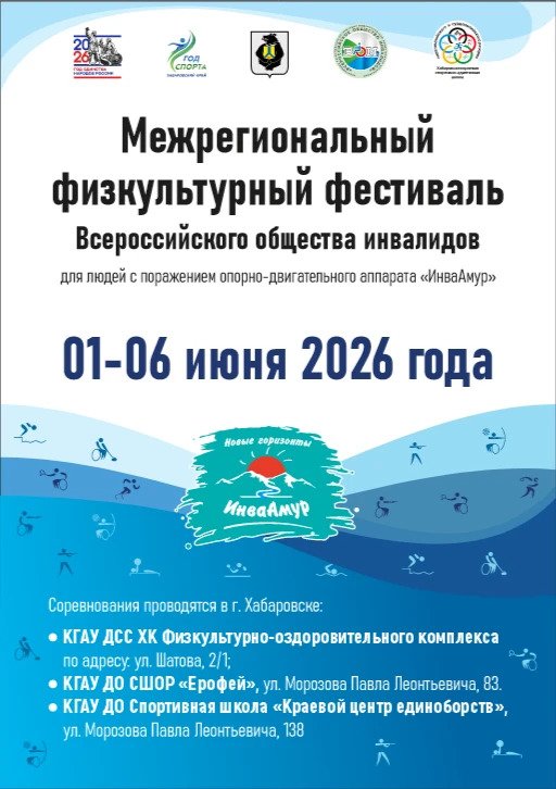 В Хабаровске пройдет масштабный спортивный фестиваль «ИнваАмур-2026»!